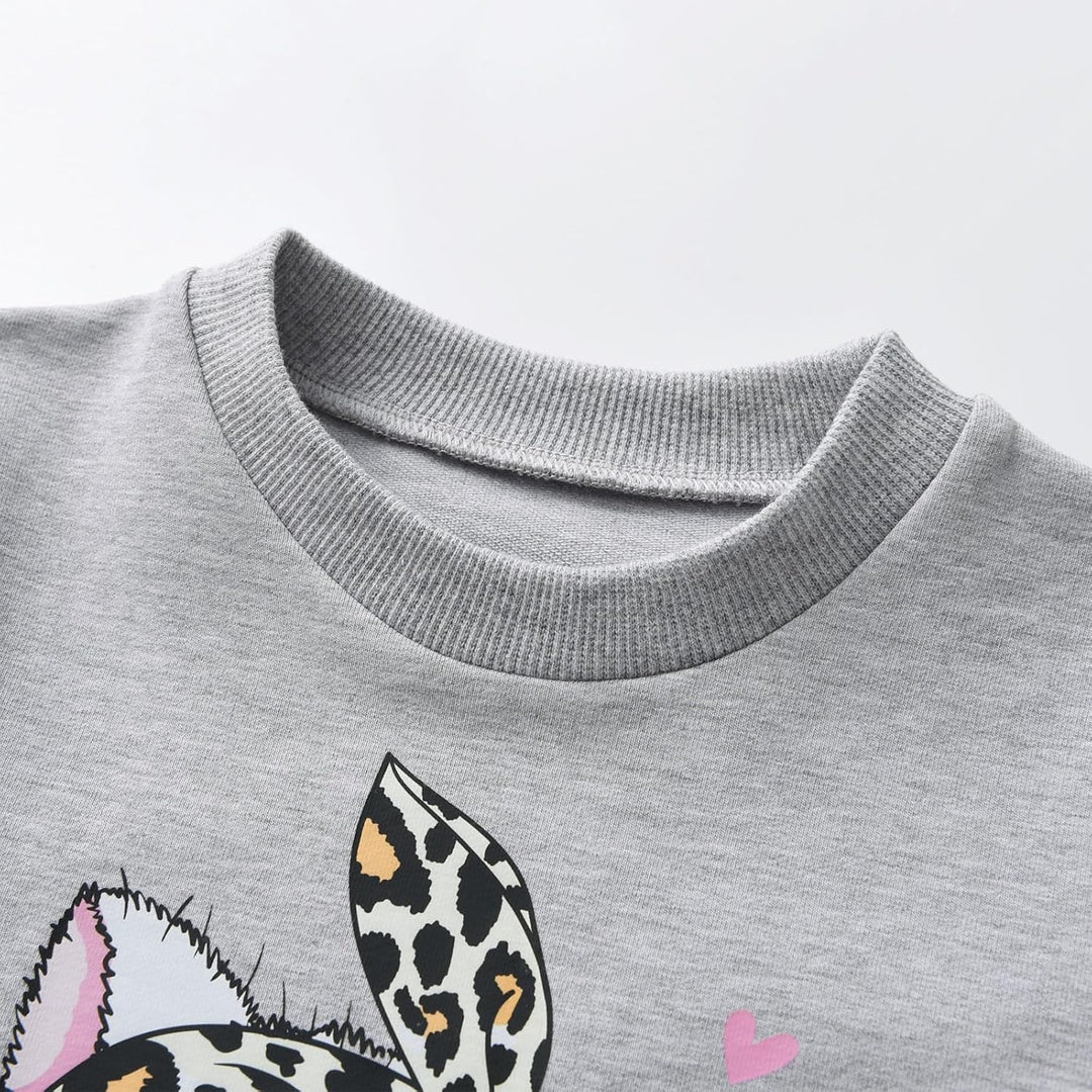Derouetkia Kleinkind Baby Mädchen Sweatshirt niedliche Katze Druck + Hose für kleine Mädchen Outfit