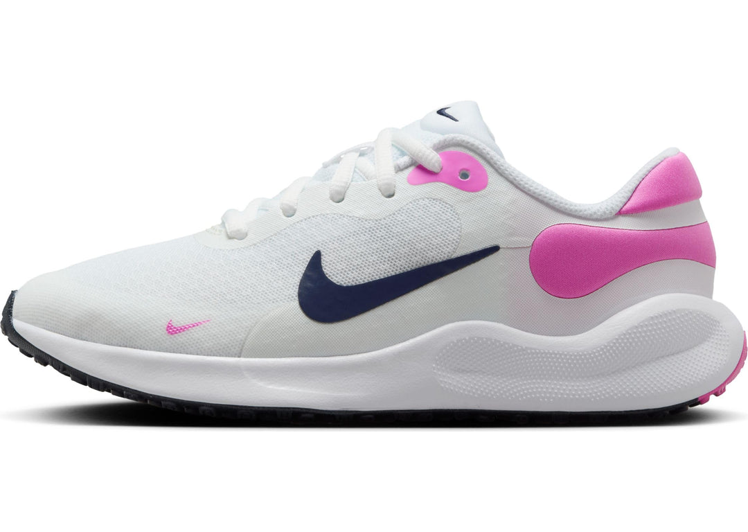 Nike Unisex Kinder Revolution 7 (Gs) Sportschuh White Midnight Navy Playful Pink 32 EU, White Midnig