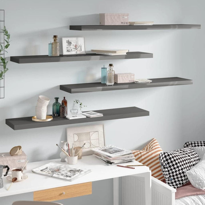 FIRBNUS 4 STK. 120x23,5x3,8 cm Floating Wall Shelf Hängeregal Regale Schweberegal Wandregale Regalbo