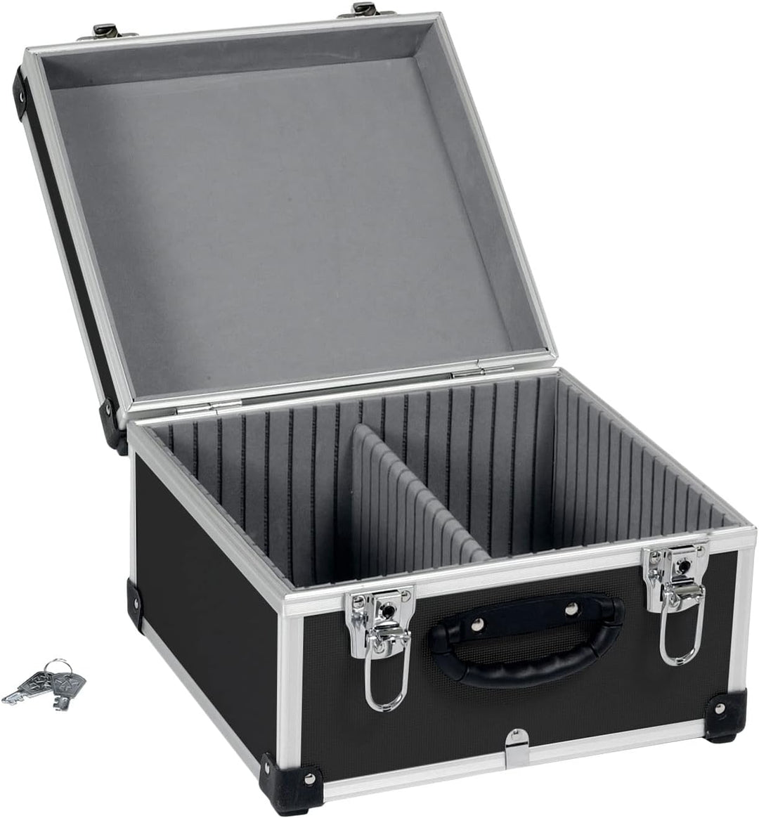CD Koffer für 40 Standard CD Cases - 29,5 x 29 x 18,5 cm - Schwarz 40 CD's schwarz, 40 CD's schwarz