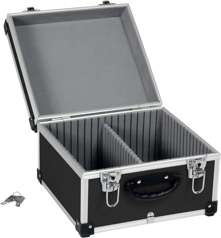 CD Koffer für 40 Standard CD Cases - 29,5 x 29 x 18,5 cm - Schwarz 40 CD's schwarz, 40 CD's schwarz