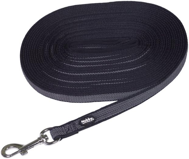 Nobby Schleppleine Anti-Slip, schwarz L: 10 m, B: 17 mm, 1 Stück 0 10 Meter, 0 10 Meter