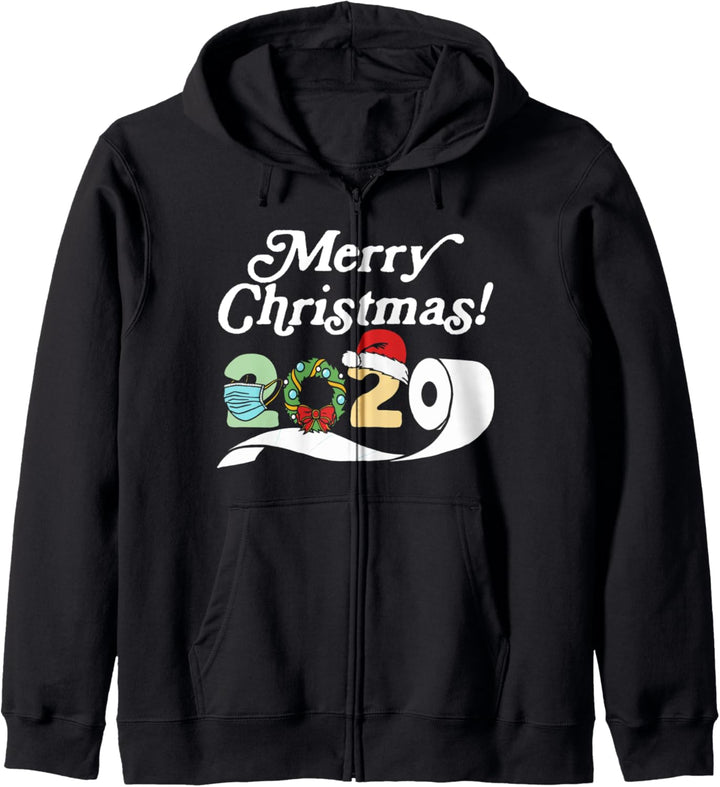 Funny Merry Christmas 2020! - Mask, Toilet Paper & Santa Hat Kapuzenjacke