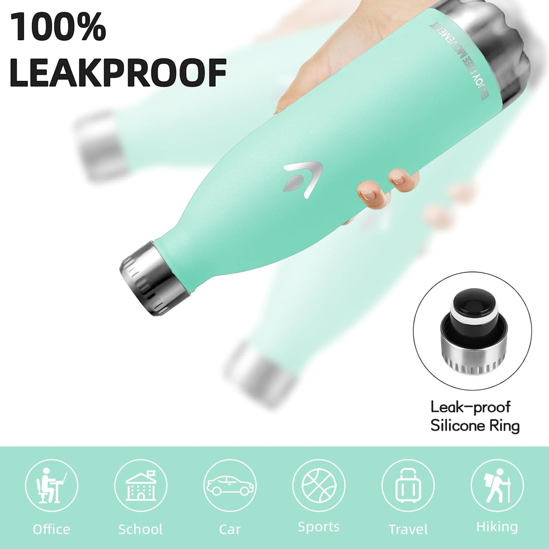 Thermosflasche- 1l- Trinkflasche Edelstahl, Trinkflasche Sport, BPA-freie, Trinkflasche Auslaufsiche