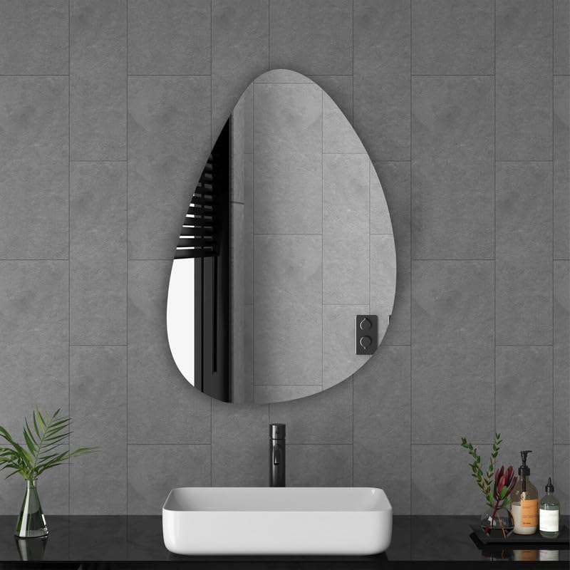 Asymetrischer Spiegel 45x70cm Wandspiegel, Unregelmässiger Wandspiegel Dekorative Spiegel Wandspiege