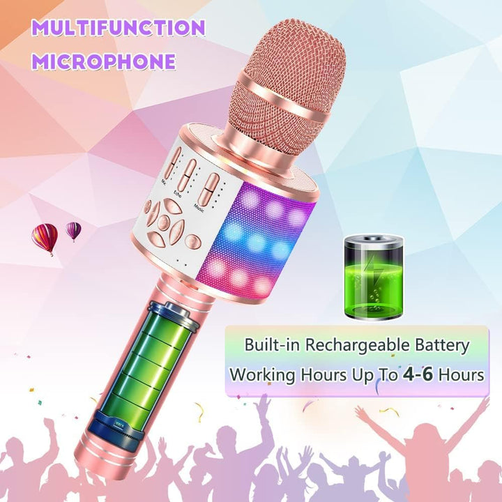 Ankuka Karaoke Mikrofon, Drahtlose Bluetooth Mikrophone Tragbares mit Lautsprecher, für Erwachsene u