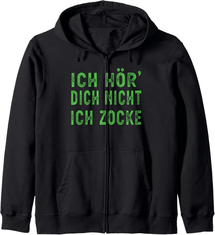 Ich Hör' Dich Nicht Ich Zocke Gamer Geschenk Idee Gaming Kapuzenjacke