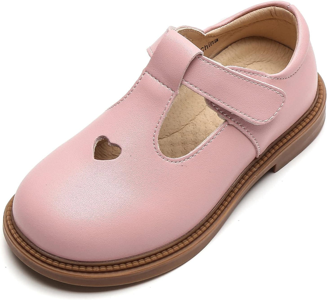DADAWEN Mädchen Mary Jane Halbschuhe Taufschuhe Geschlossene Ballerinas 29 EU Rosa, 29 EU Rosa