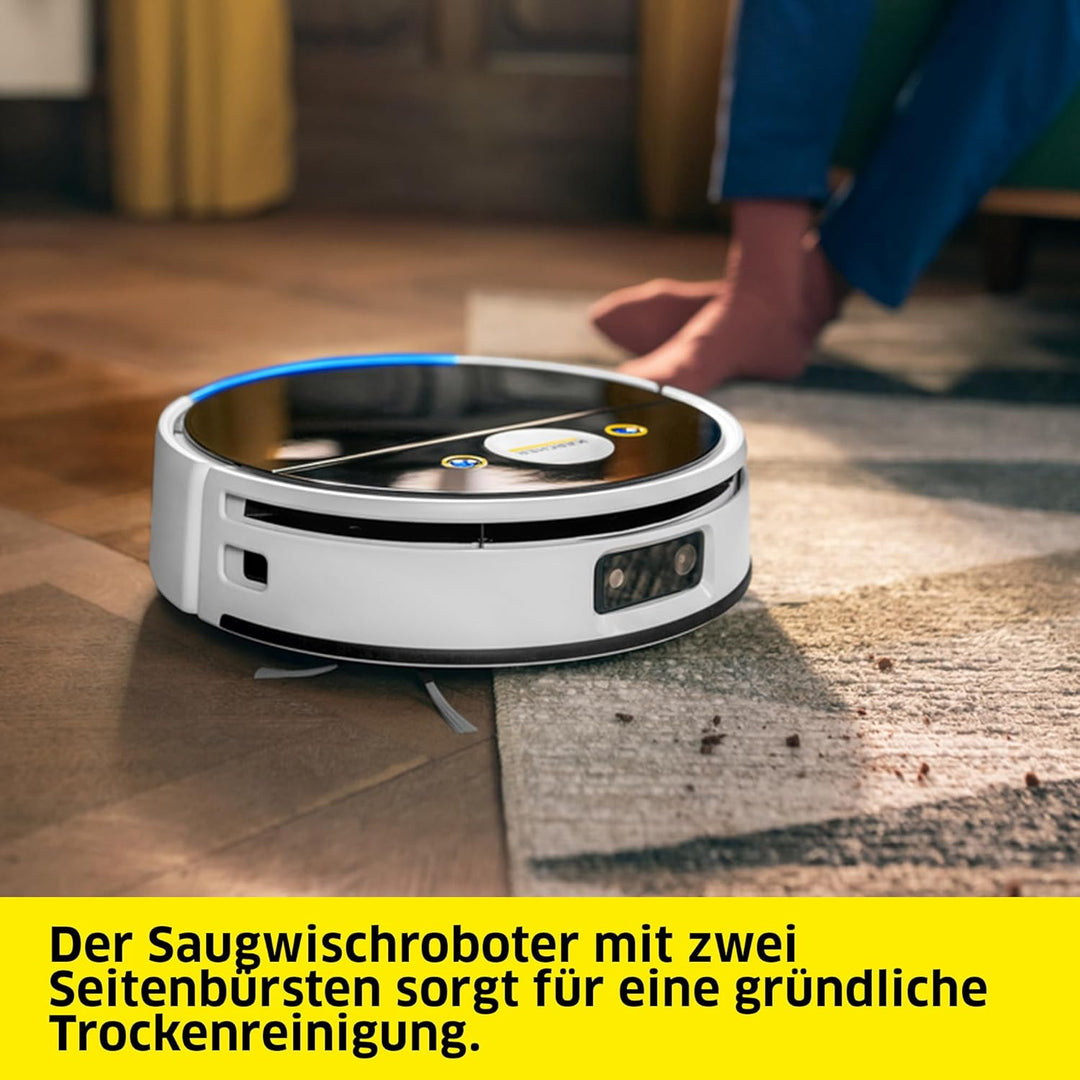 Karcher Saugwischroboter RVF 7 Comfort Extra mit Multifunktionsstation, Saugen und Wischen, App-Steu