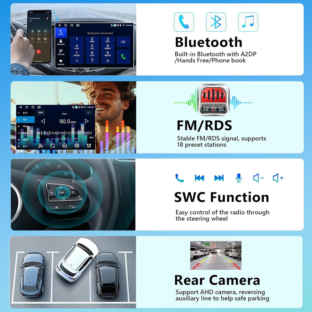 4GB+64GB Autoradio für FIAT 500L 2012 Radio mit Wireless Carplay, 10 Zoll Bildschirm Android Auto Ca