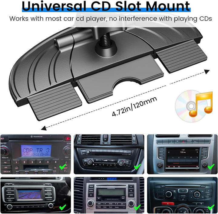 OHLPRO Magsafe Handyhalterung CD Schlitz Auto, Magnetische Autohalterung mit 15W Schnellladen, 360°