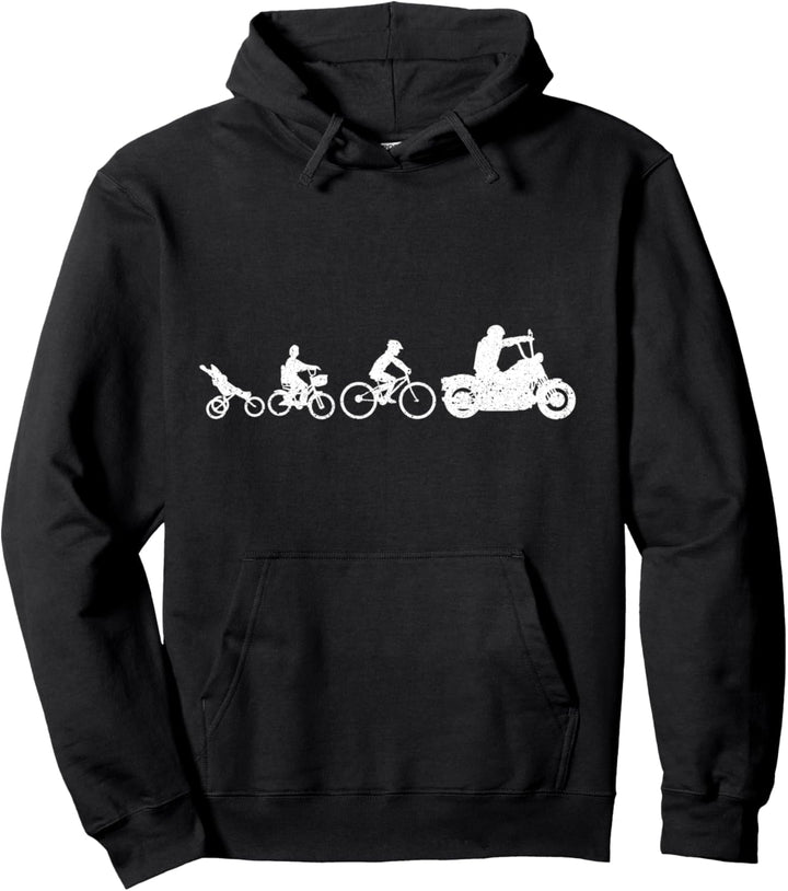 Evolution Motorrad Biker Geschenkidee Pullover Hoodie