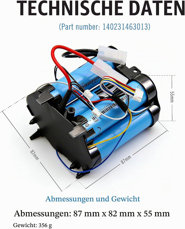 BLESYS Ersatzakku 3000 mAh für AEG QX9-1 Hand-Staubsauger, kompatibel mit QX9-1-ANIM, QX9-1-ULT, QX9