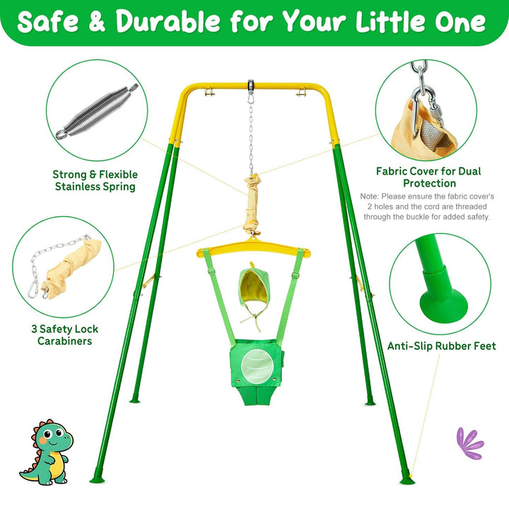 FUNLIO Baby-Hüpfsitz mit Ständer für 6–24 Monate, Babywippe zum Spielen, Hüpfsitz für Kleinkinder, m