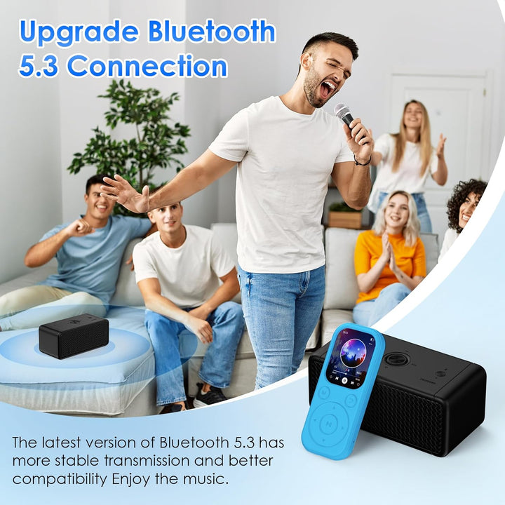 Olycism 64 GB MP3 Player mit Bluetooth 5.3 tragbarer Musik-Player mit HiFi-Klangqualität und FM-Radi