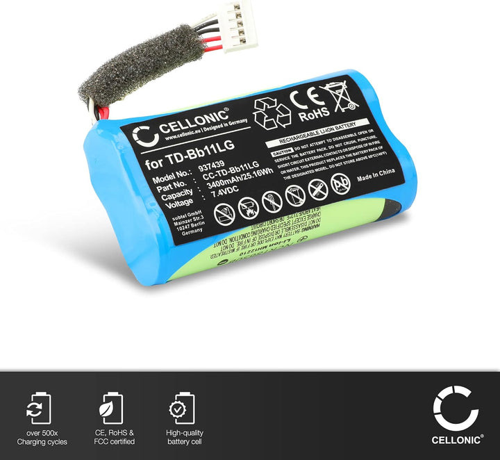 CELLONIC 1x Akku für Lautsprecher Kompatibel mit LG Music Flow P7, PJ9, NP7550, EAC63320601 - (3400m