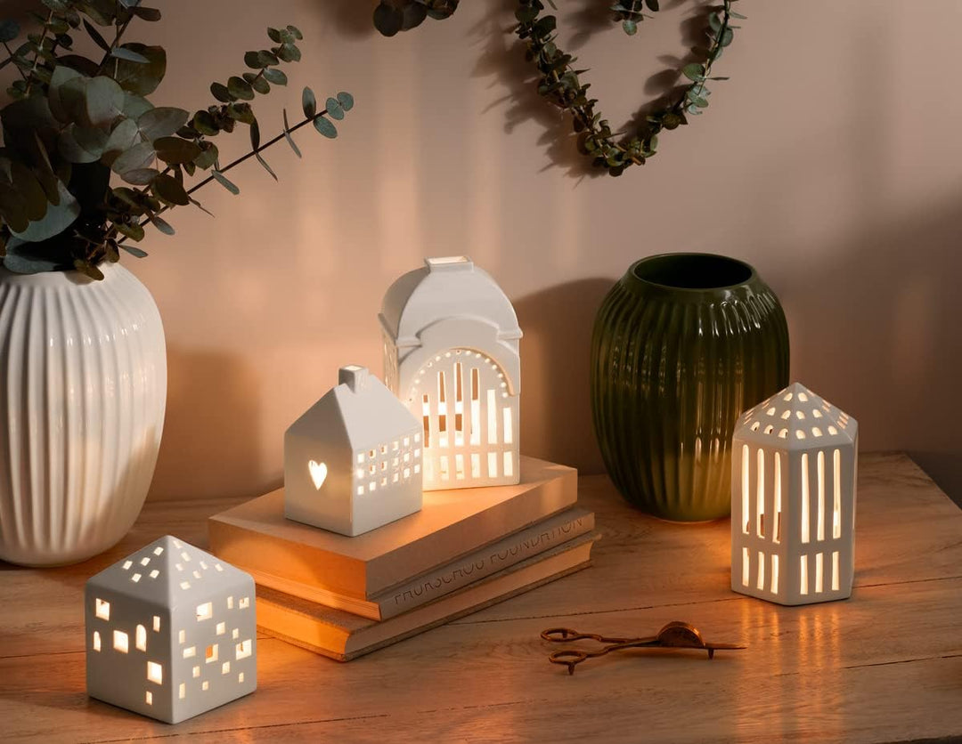 Kähler Lichthaus Functio Urbania Sammlerobjekt dänisches Design, Weiss 7 x 9 cm Weiss, 7 x 9 cm Weis