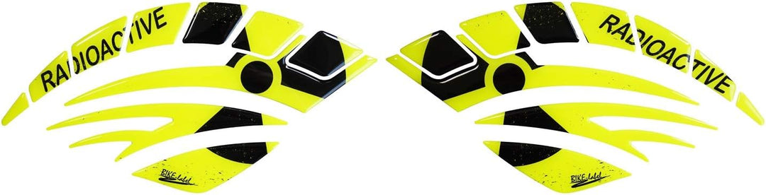 Tankpad Seitentank Motorrad Aufkleber Radioaktiv Neon Gelb 800064