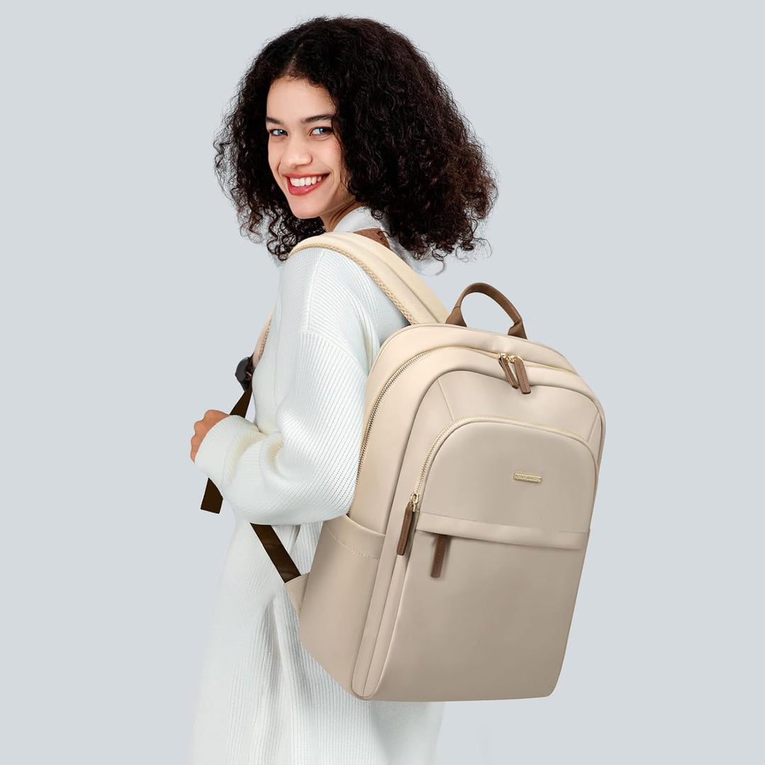 Rucksack Damen, 14 Zoll Stylischer Schultasche Herren mit Laptopfach, Grosser Reiserucksack Frauen W