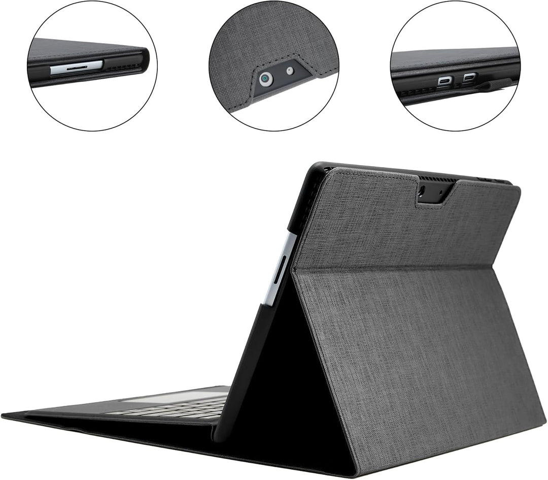 Hülle für Microsoft Surface Pro 11 / Pro 10 / Pro 9 13 Zoll (2022),Leder Schutzhülle Surface Pro 9 T