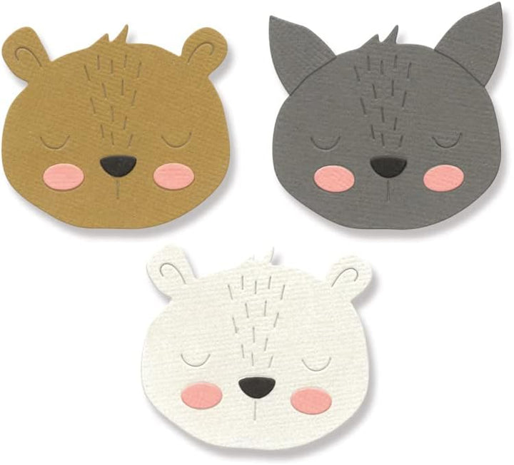 Sizzix Thinlits Stanzformset 9 Stück Tier-Fingerpuppen von Lisa Jones | 666012 | Kapitel 4 2022 Wafe