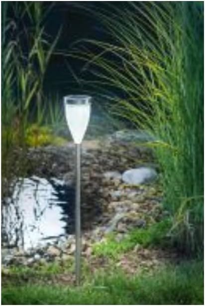 esotec Solar LED Stableuchte Dream Light, Duo Color, Gartenstecker, Edelstahl, Solarleuchte, Gartend