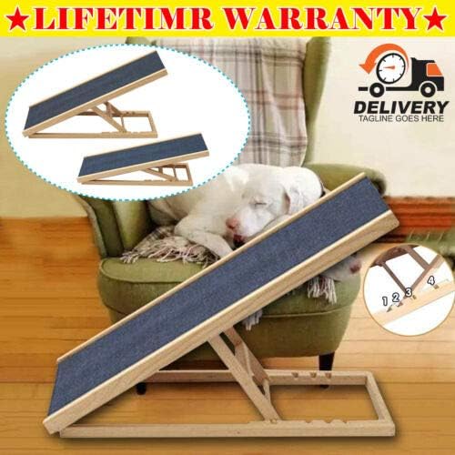 Hundetreppe Auto klappbar Hunderampe für kleine Hunde Haustiere,Hundetreppe 40 cm hoch,rutschfest,Ei