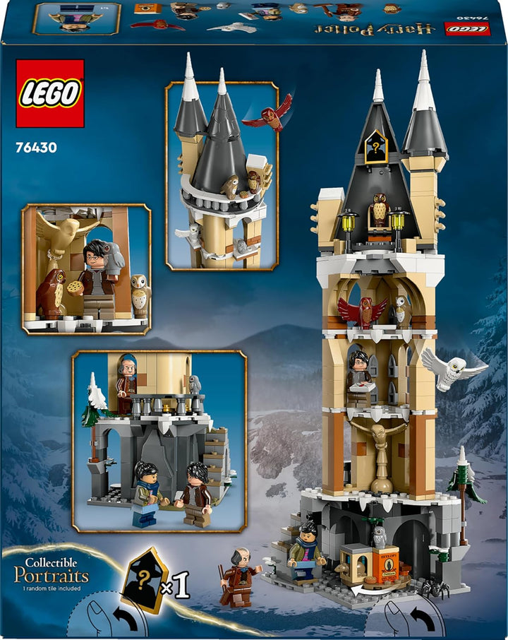 LEGO Harry Potter Eulerei auf Schloss Hogwarts, Abenteuer-Set mit Spielzeug-Tieren und 3 Mini-Figure