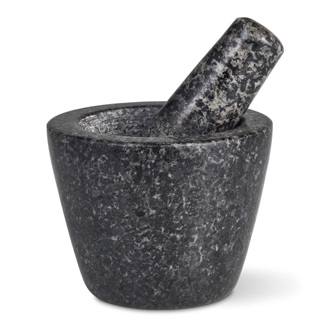 Cole & Mason Dorchester Mörser mit Stössel Klein 10 cm, natürlicher Granit, langlebiger Steinmörser