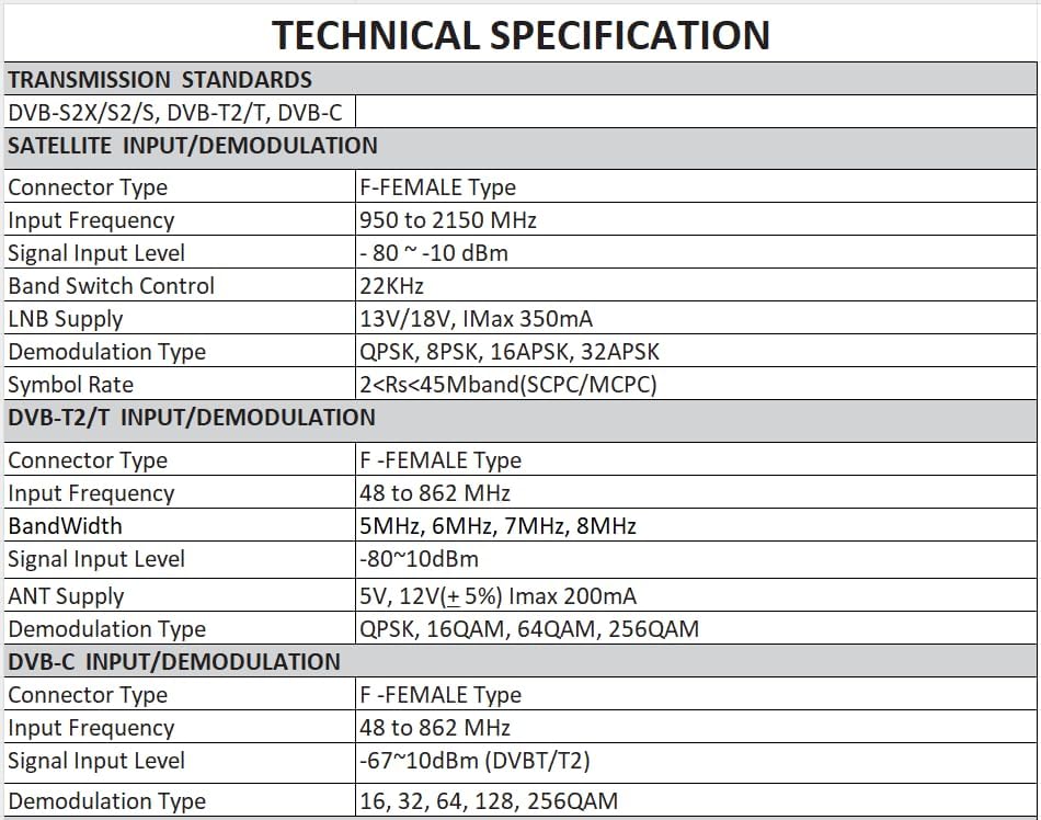 ST-5155 Satfinder DVB-S2/S/T2/T/C, Satelliten Finder(10bit) H.264/265/HEVC mit Bild, Satfinder mit S
