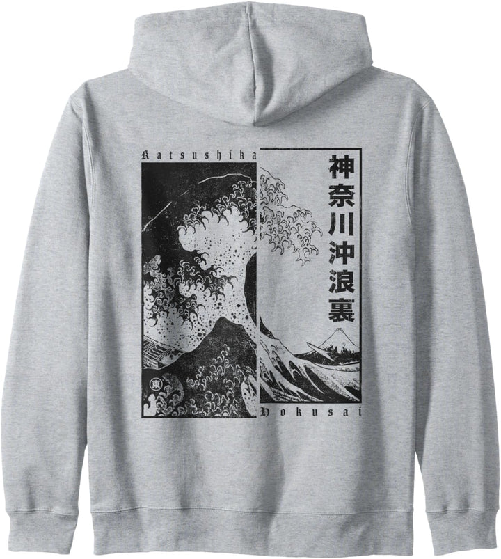 Japan Style Katsushika Hokusai The Great Wave Off Kanagawa Kapuzenjacke