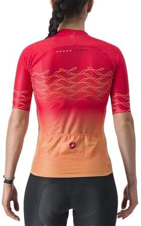 CASTELLI Damen T-Shirt XS Hibiskus/Soft Orange, XS Hibiskus/Soft Orange