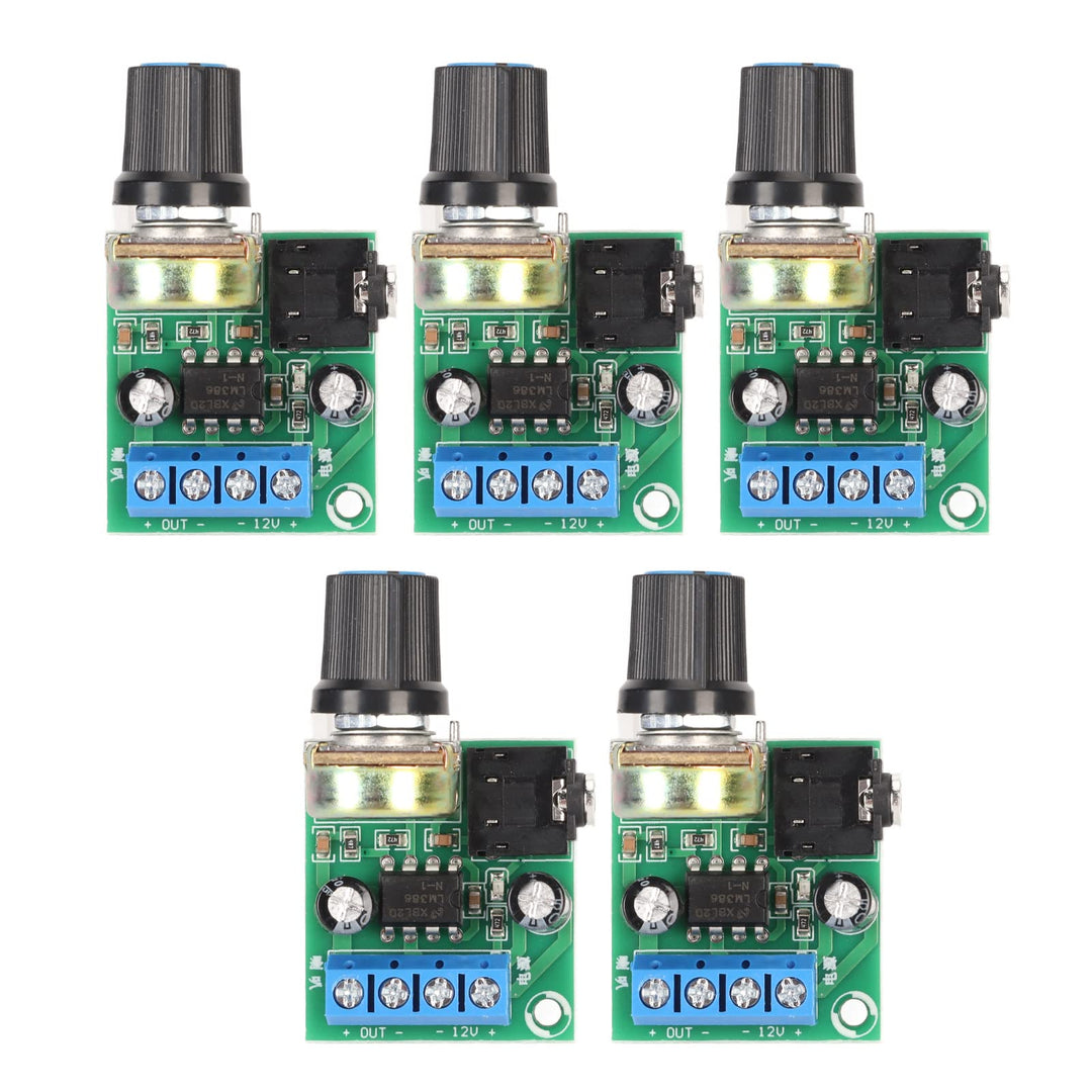 5PCS -Verstärkerplatine, LM386 Audio-Verstärkerplatine, DC 3V Bis 12V Digitaler Stereo-Leistungsvers