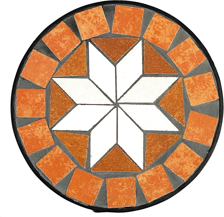 DanDiBo Blumenhocker Mosaik Rund 46 cm Blumenständer 12011 Beistelltisch Pflanzenständer Mosaiktisch