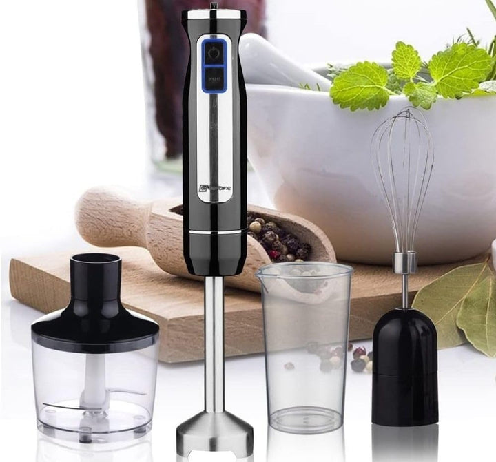 Multifunktionaler Mixer 3 in 1 | Zerkleinerer 8 Geschwindigkeiten mit 860 ml Becher 600 ml Schneebes