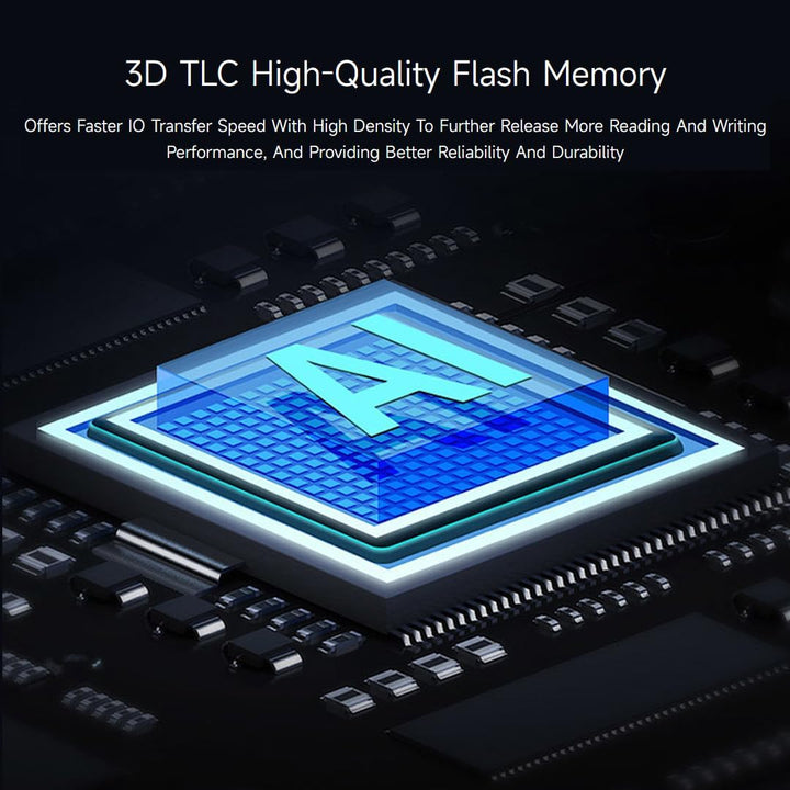 Waveshare SK M2 NVME 2242 128GB Solid State Drive, 3D TLC Flash Memory, High-Speed Reading/Writing C