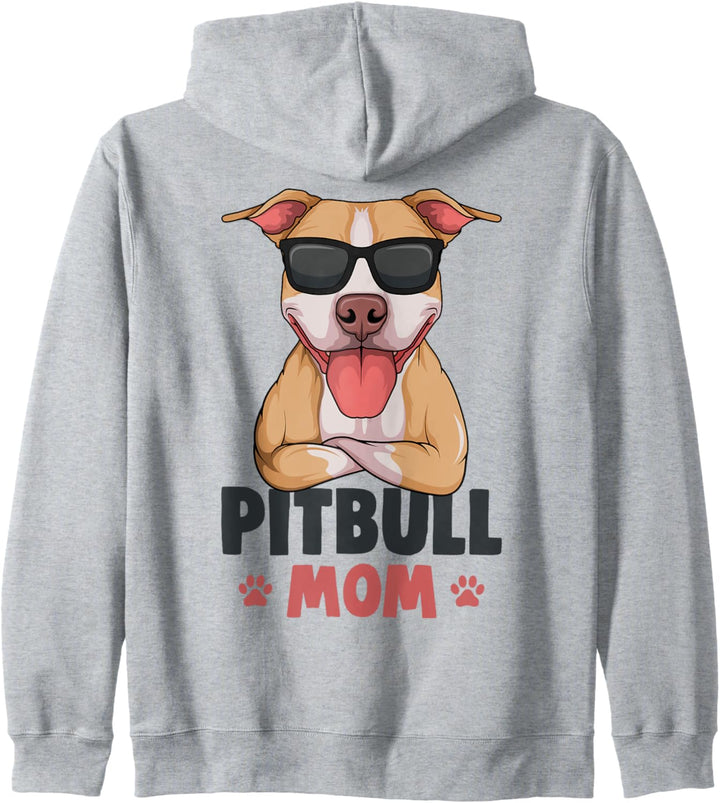 Pitbull Mom Hunde Mama Frauchen Pittie Hund Kapuzenjacke