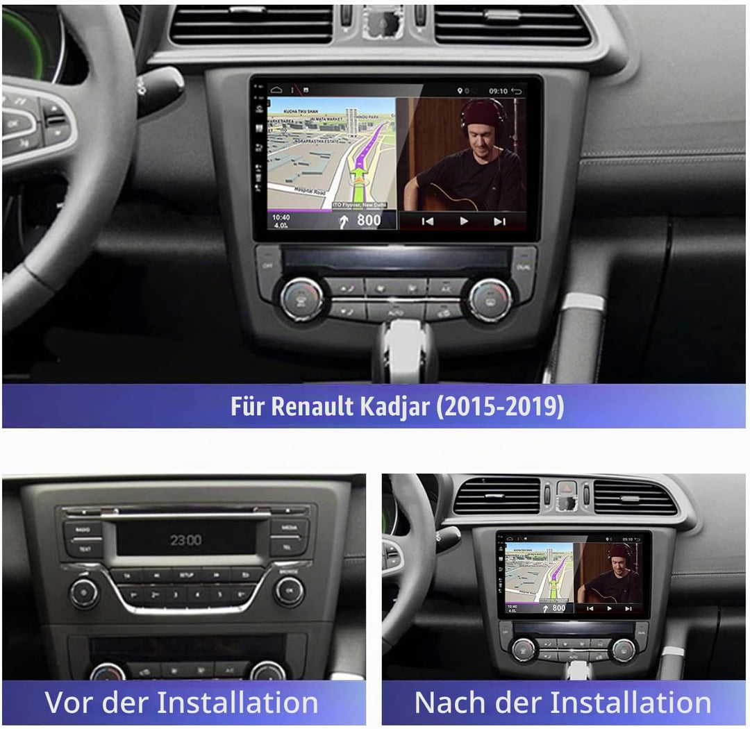 Android 15 Autoradio für Renault Kadjar (2015-2019) - Rückfahrkamera KOSTENLOS - 2G+64G - IPS 9 Zoll