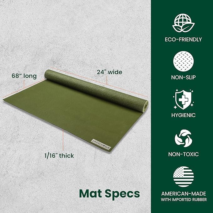 Jade Yoga Voyager Yogamatte, 1,6 mm jadegrün, jadegrün