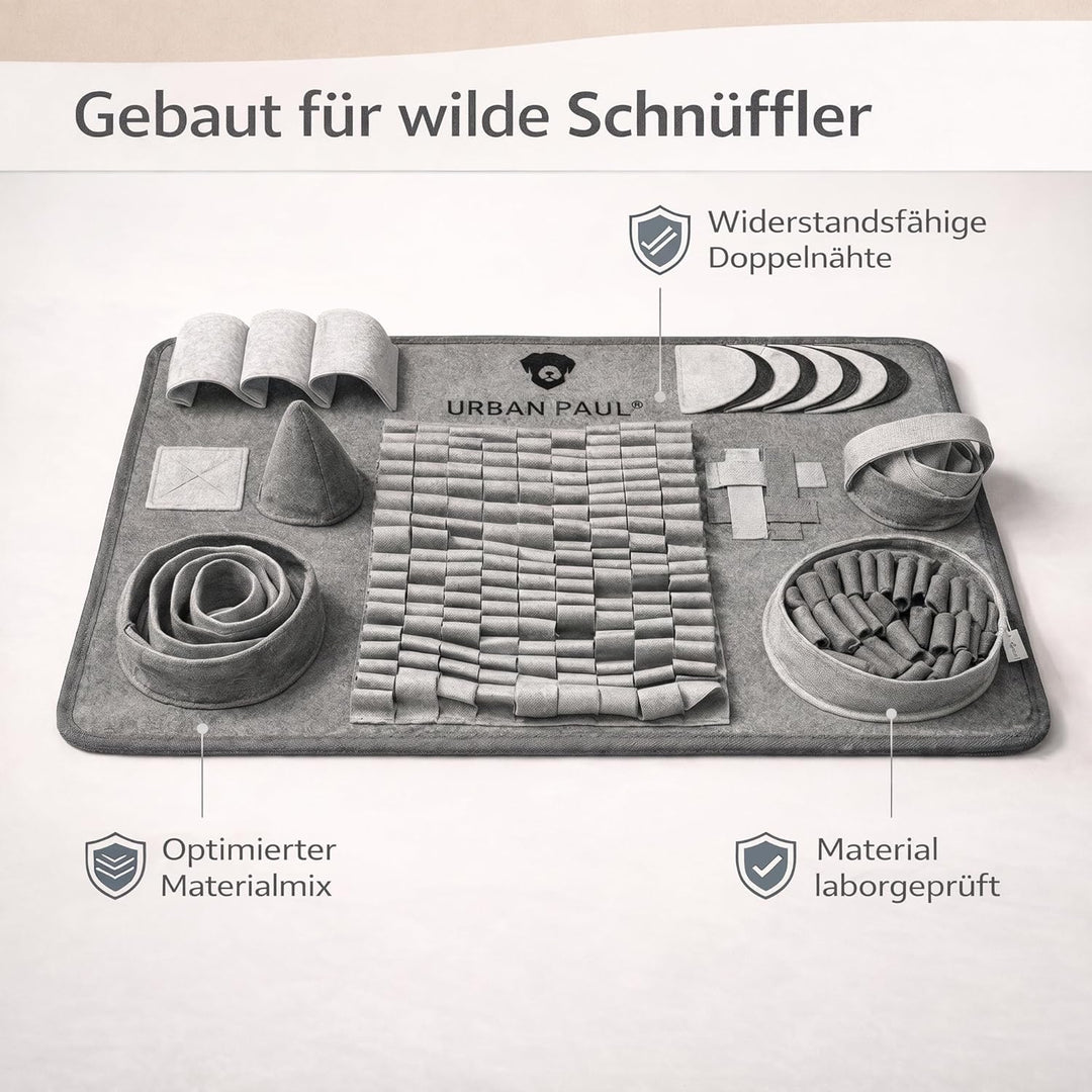 Schnüffelteppich für Hunde - Explore - NEU - Vielfältige Schnüffelmatte mit 3 Schwierigkeitslevel -