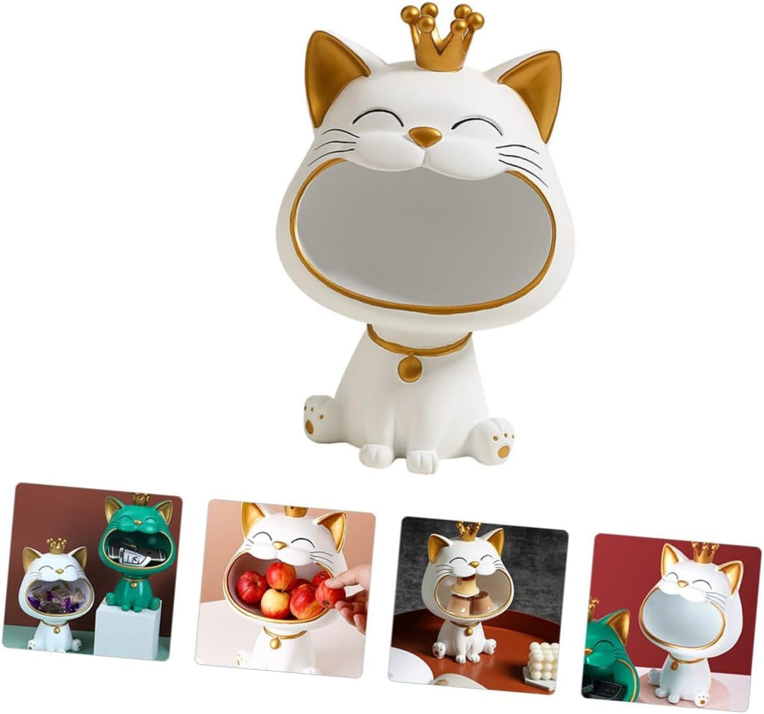 Cabilock 1stk Glückliche Katzenverzierung Chip Und Dip Bowl Snackschale Schmuckschale Schmuck Verans