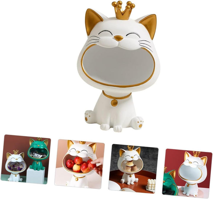 Cabilock 1stk Glückliche Katzenverzierung Chip Und Dip Bowl Snackschale Schmuckschale Schmuck Verans