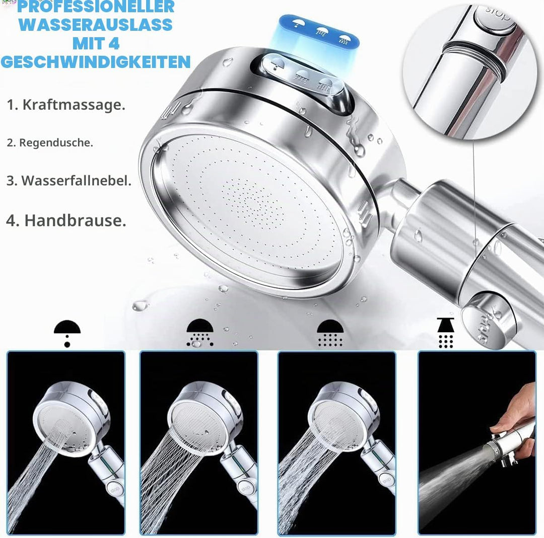 Duschkopf - Duschkopf mit Schlauch 2m - Regendusche Duschbrause Wassersparend Hochdruck mit 3 Strahl