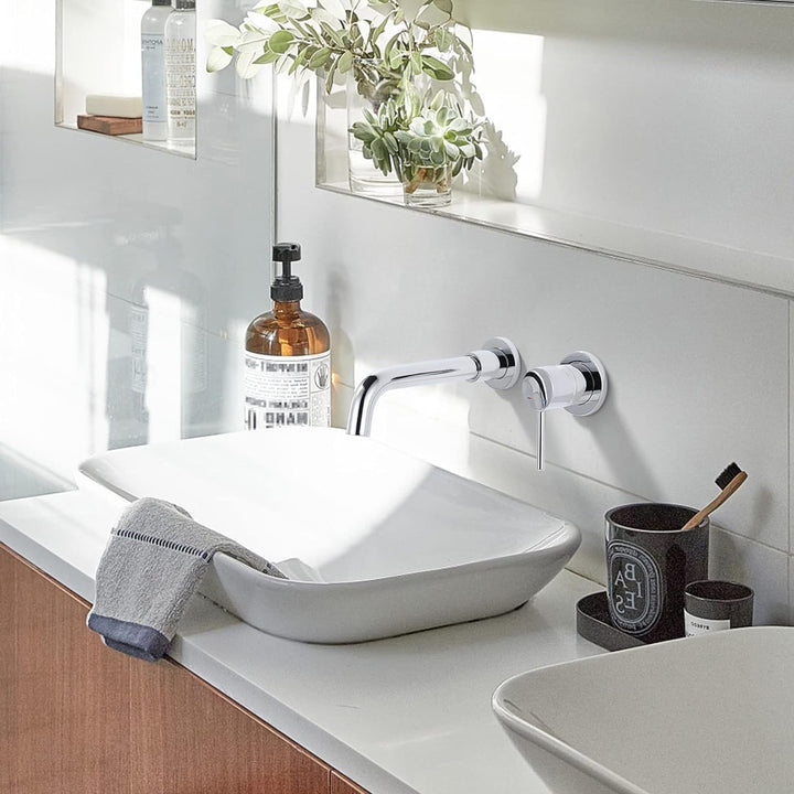 iVIGA Waschtischarmatur, 360° schwenkbar Wasserhahn Bad Unterputz Armatur Waschbecken aus Kupfer mit