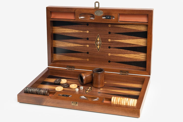 Helena Wood Art, Handgefertigtes Hochwertiges Backgammon Spiel aus Holz, Tavla, 100% Holz, Deluxe Ed