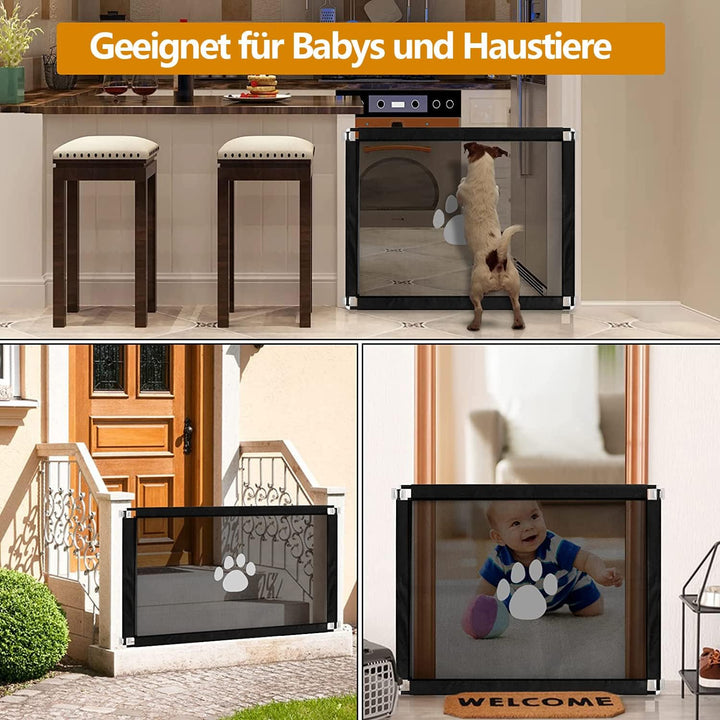 Hunde Türschutzgitter Treppenschutz Türschutzgitter ohne Bohren Hundebarrieren 100 x 75 cm Treppensc
