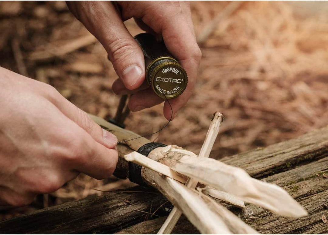 Exotac ripSPOOL Leichtes Bushcraft und Survival Komplettes Feld-Reparatur-Set und FireCord Lanyard f