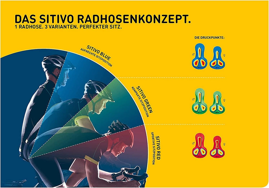 Gonso Sitivo U M, Herren Fahrradunterhose, Passt unter alle Rad-Shorts, Tights mit Sitivo Blue Sitzp