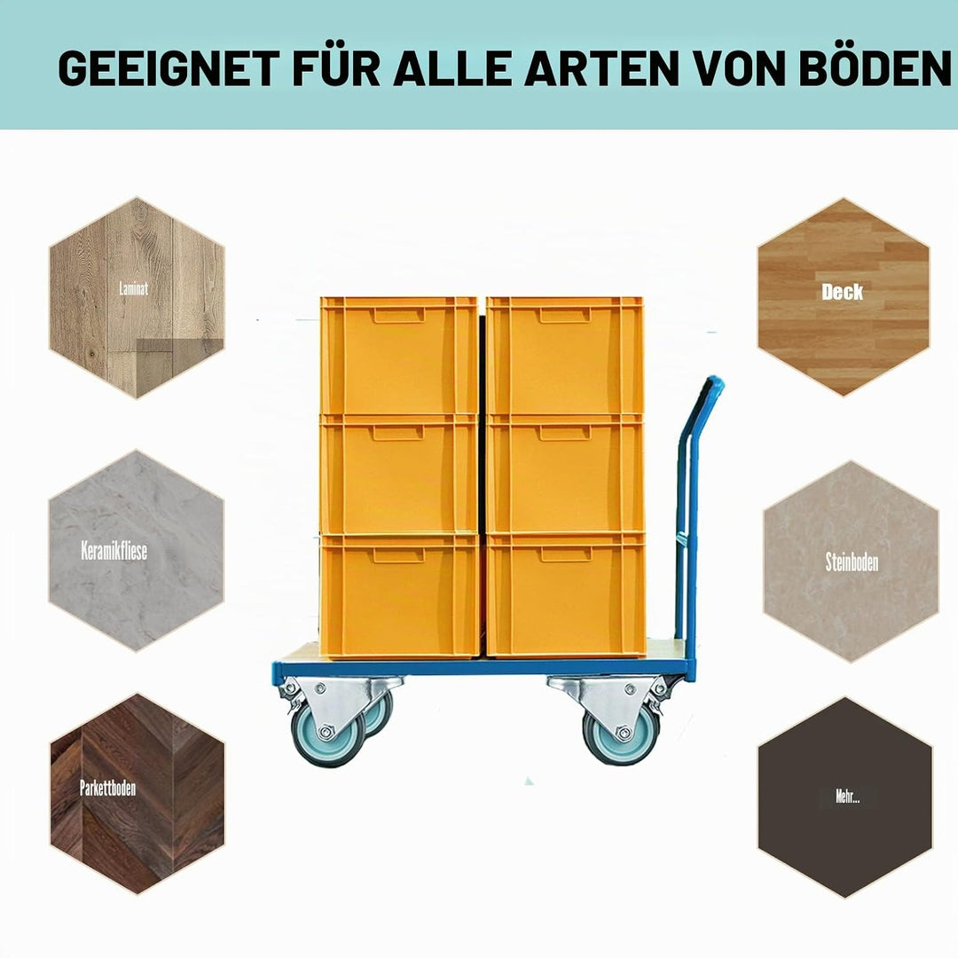 4 Stück Doppelrollen Lenkrollen mit Bremse 50mm Transportrollen Möbelrollen mit bremse bis 400kg Str