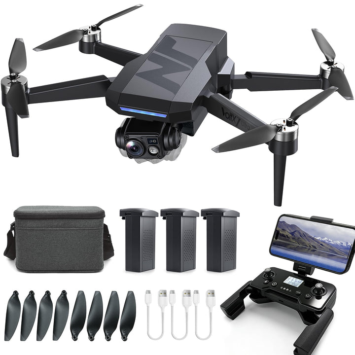3‑Achsen‑Gimbal GPS Drohne mit Kamera 4K, 90 Min Flugzeit (3 Akkus), 1000 m Steuerungsreichweite, Au